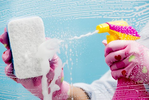Deep carpet cleaning process in a busy home or office setting