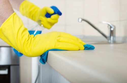 Professional carpet cleaning staff trained in safe procedures